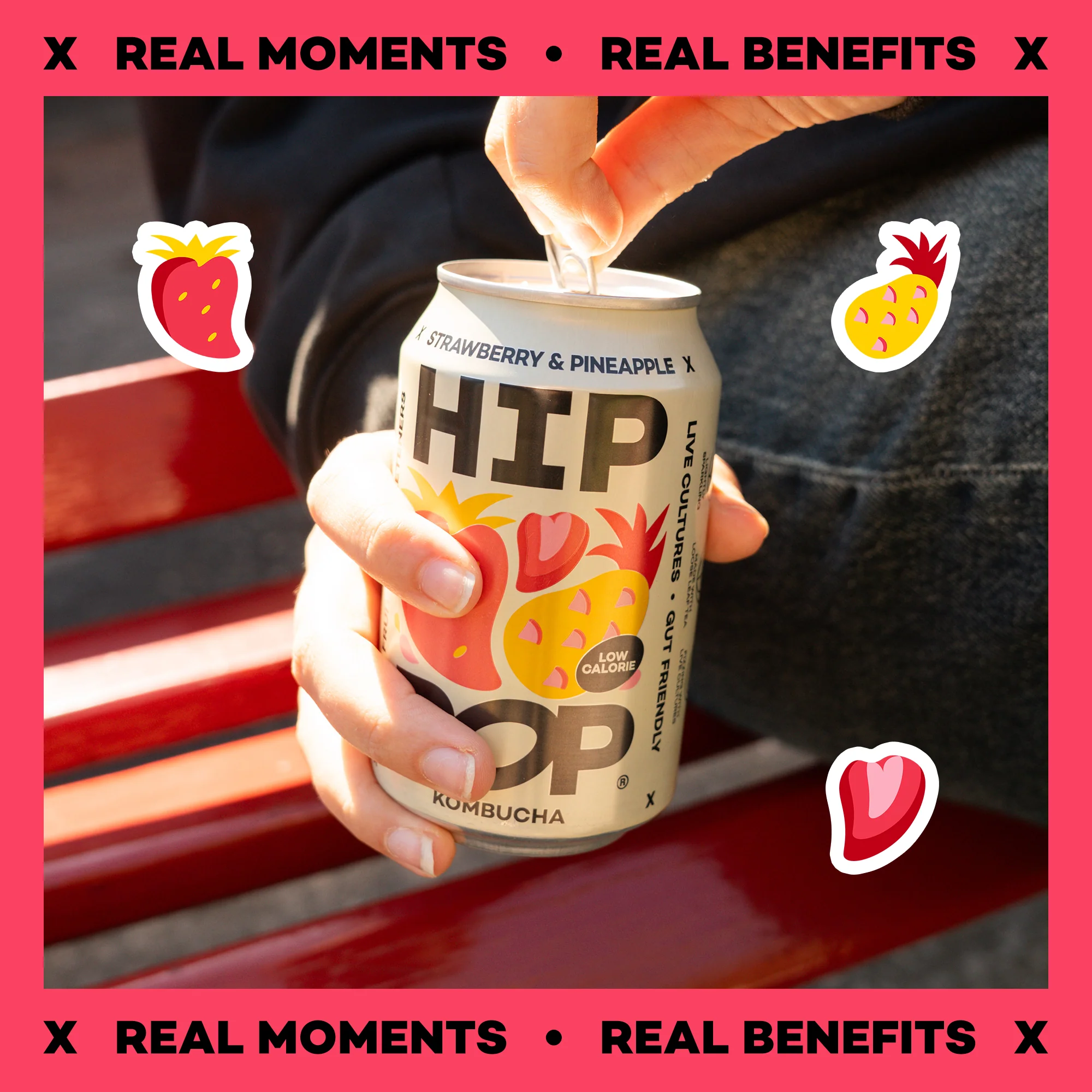 Strawberry & Pineapple Kombucha - 330ml Cans - Image 4